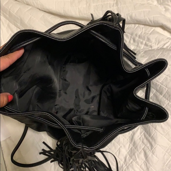 NWOT Victorias Secret Faux Leather Fringe Backpack - Picture 5 of 6